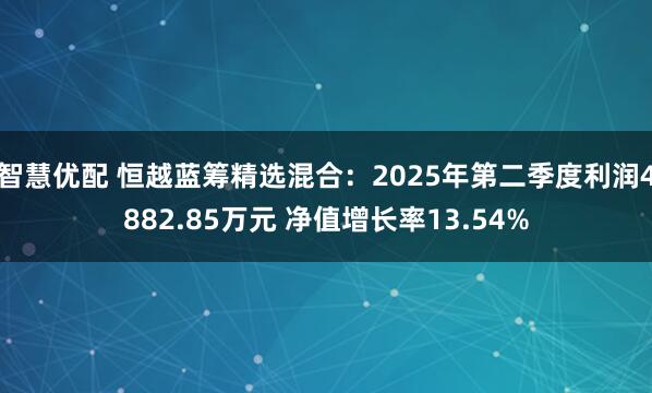 智慧优配 恒越蓝筹精选混合：2025年第二季度利润4882.85万元 净值增长率13.54%