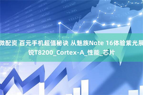 微配资 百元手机超值秘诀 从魅族Note 16体验紫光展锐T8200_Cortex-A_性能_芯片