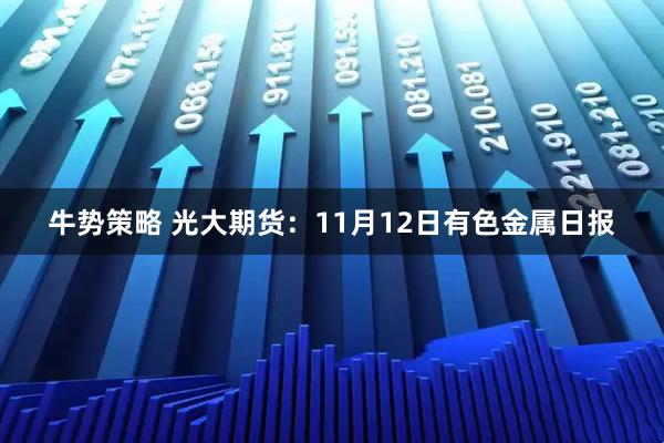 牛势策略 光大期货：11月12日有色金属日报