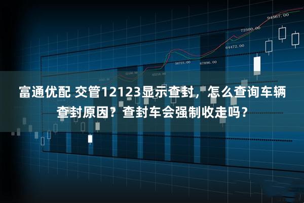 富通优配 交管12123显示查封，怎么查询车辆查封原因？查封车会强制收走吗？