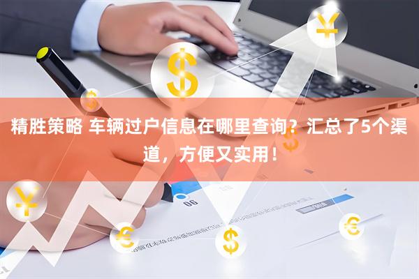 精胜策略 车辆过户信息在哪里查询？汇总了5个渠道，方便又实用！