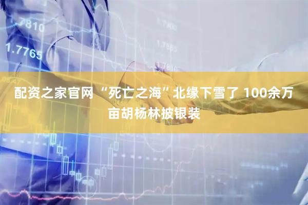 配资之家官网 “死亡之海”北缘下雪了 100余万亩胡杨林披银装